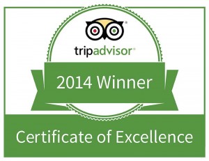 Tripadvisor Certificate of Excellence 2014