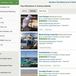 Number 1 for scuba diving in the Canaries on TripAdvisor!
