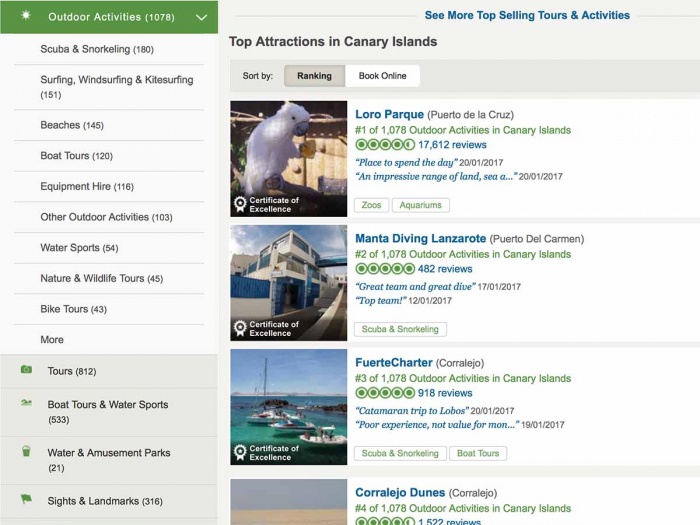 Number 1 for scuba diving in the Canaries on TripAdvisor!